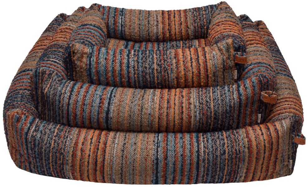 Sleepy Stripes koiranpeti, L, Blue-Red, view: 2