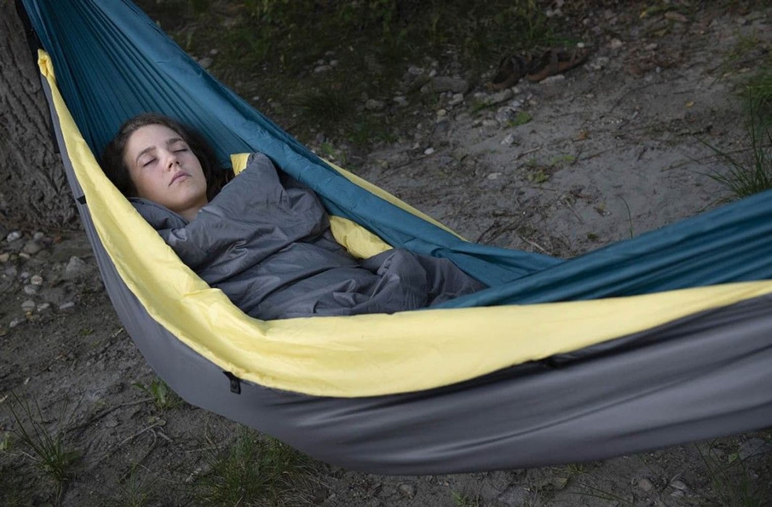 Hammock Top Quilt riippumaton viltti/aluspeite, keltainen/tummanharmaa, view: 1