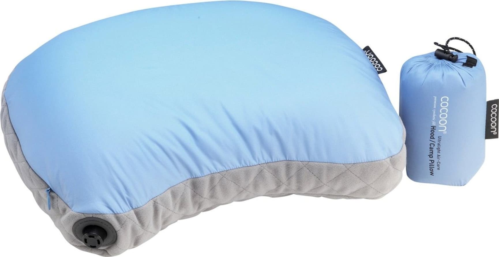 Air Core Pillow Hood/Camp UL retkityyny, vaaleansininen/harmaa, view: 0