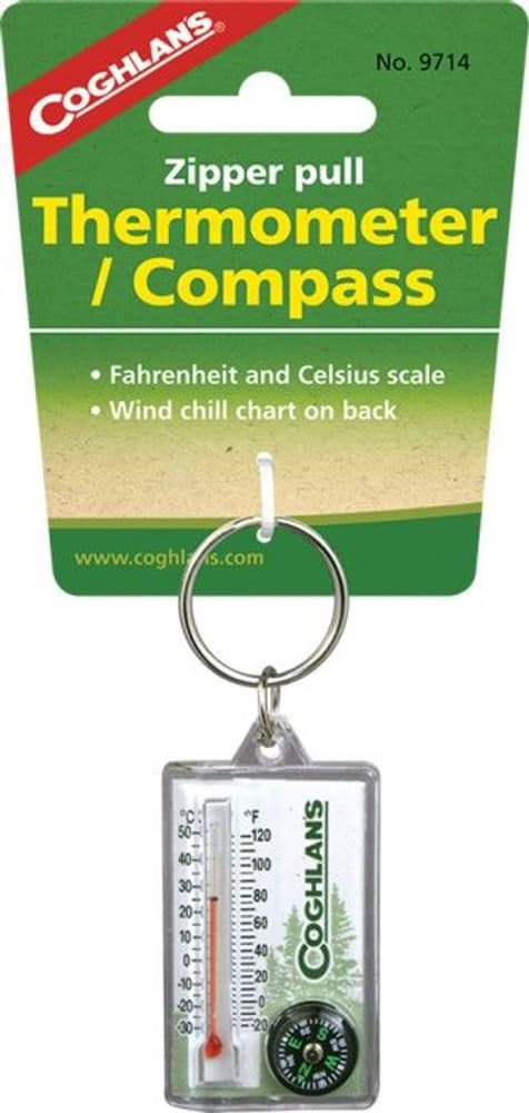 Coghlan's Zipper Pull -kompassi/lämpömittari, view: 1