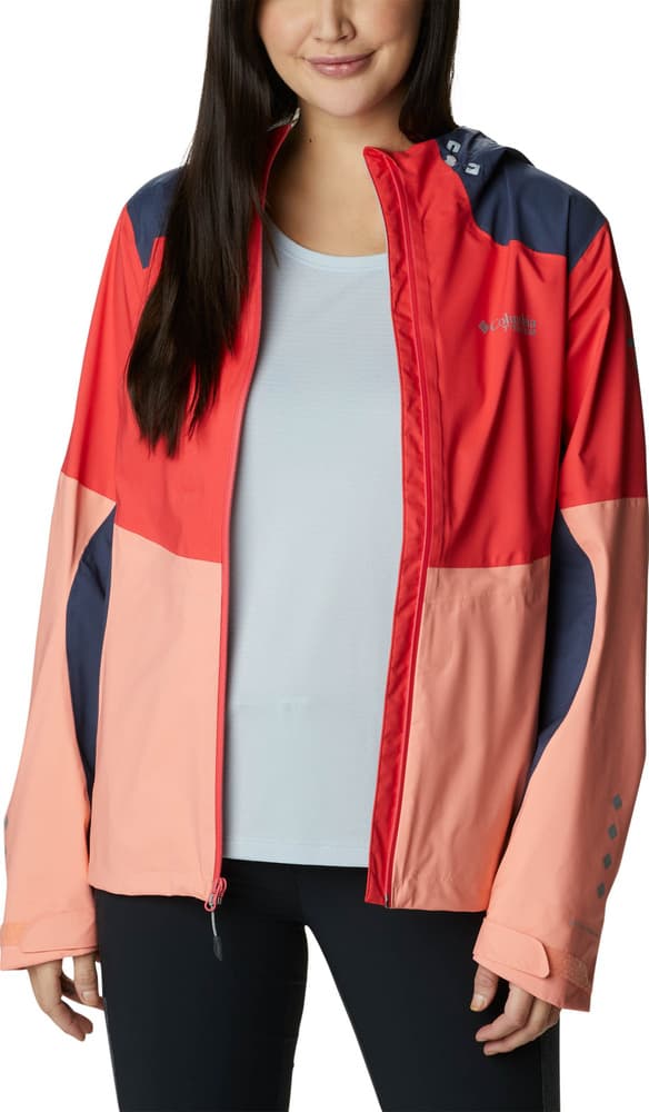 Titan Pass 2.5L Shell naisten kuoritakki, Red Hibiscus, view: 2