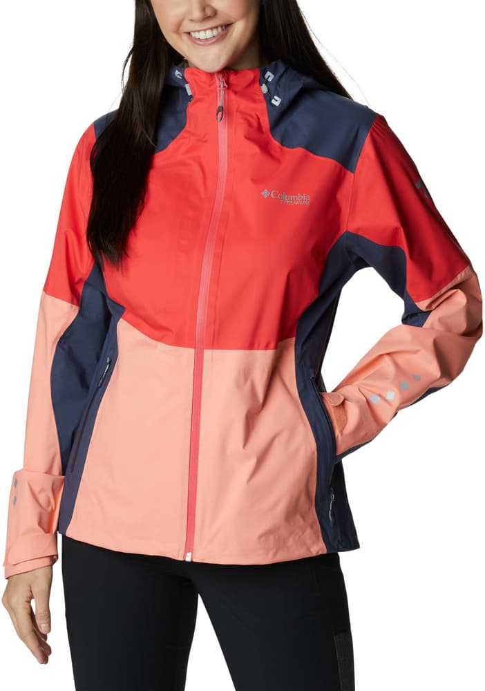 Titan Pass 2.5L Shell naisten kuoritakki, Red Hibiscus, view: 0