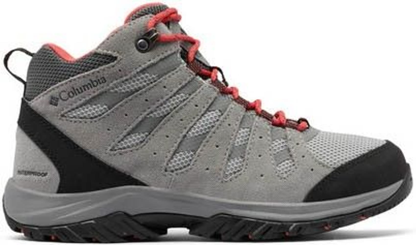 W's Redmond III Mid Waterproof naisten vaelluskenkä, harmaa/punainen, view: 1