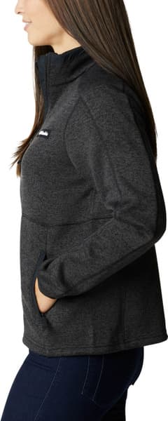 Sweater Weather Full Zip naisten fleecetakki, Black Heather, view: 3
