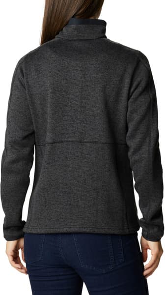 Sweater Weather Full Zip naisten fleecetakki, Black Heather, view: 1