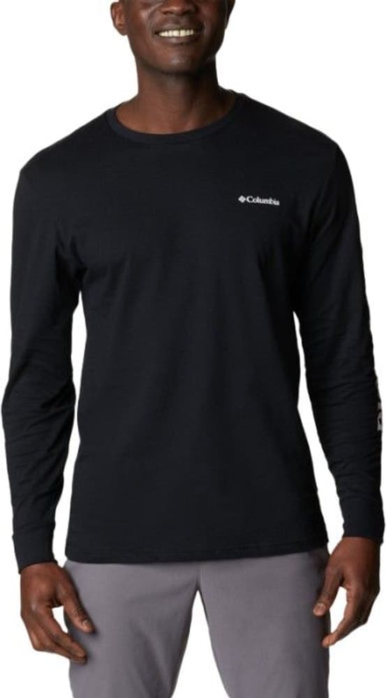North Cascades Long Sleeve Tee puuvillapaita, musta, view: 2