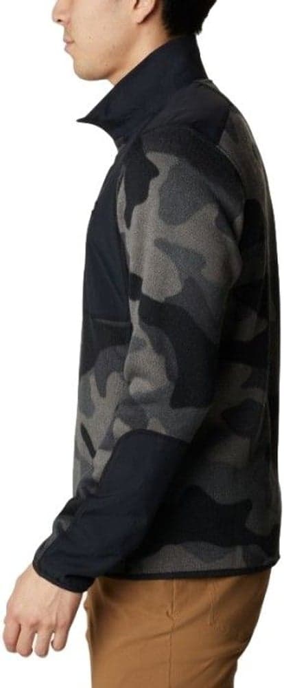Sweater Weather Printed Half Zip fleecepusero, Black Mod Camo, view: 2