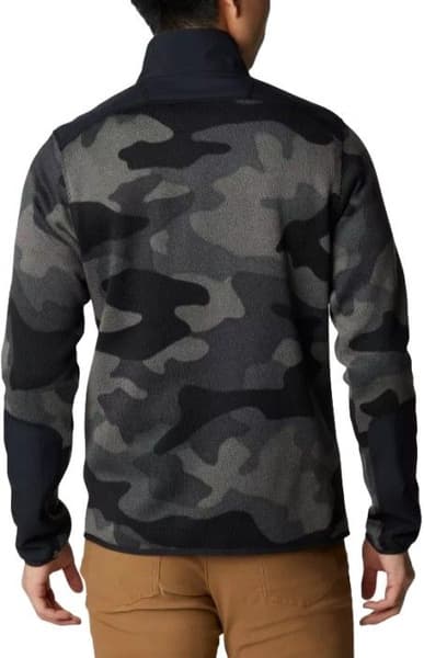 Sweater Weather Printed Half Zip fleecepusero, Black Mod Camo, view: 1