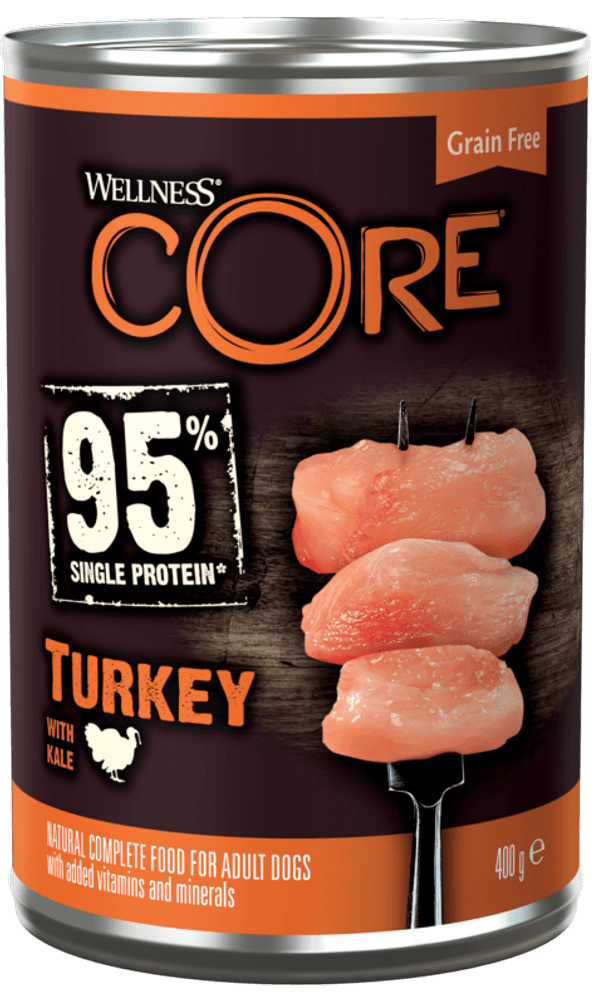 CORE 95 Turkey/Kale aikuisen koiran märkäruoka, 400 g, view: 0
