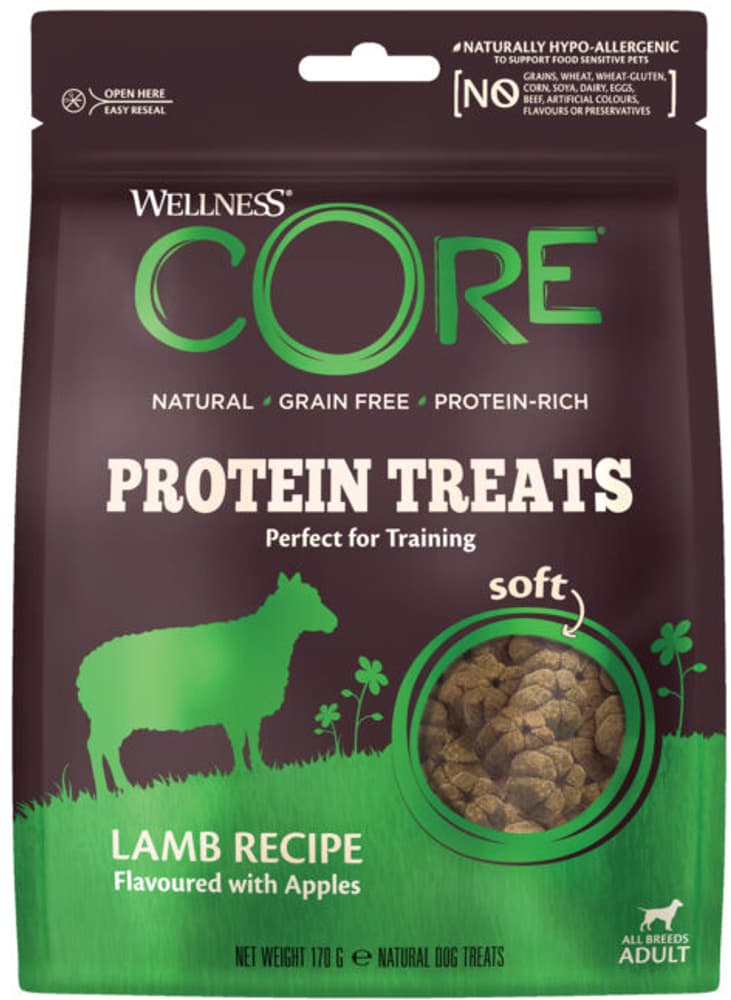 CORE Protein Bites Soft Lamb Flavoured with Apples makupala lammas/omena, 170 g, view: 0