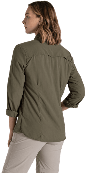 NosiLife Adventure LS Shirt III naisten paita, Wild Olive, view: 2