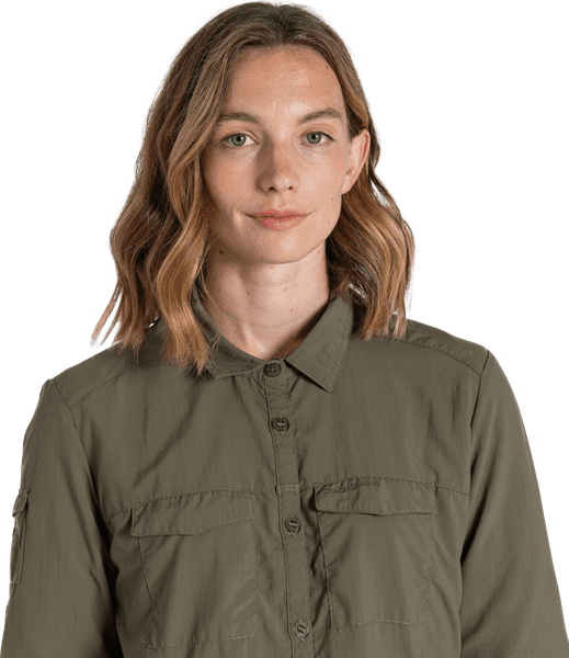 NosiLife Adventure LS Shirt III naisten paita, Wild Olive, view: 3