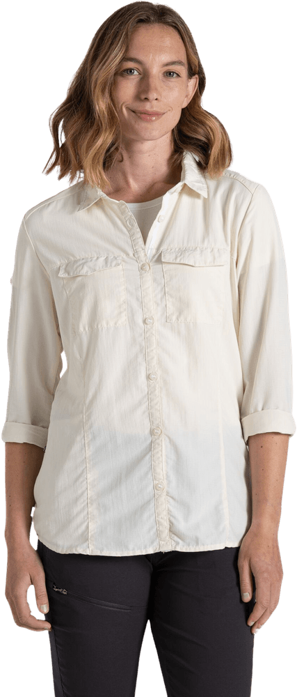 NosiLife Adventure LS Shirt III naisten paita, Seasalt, view: 1