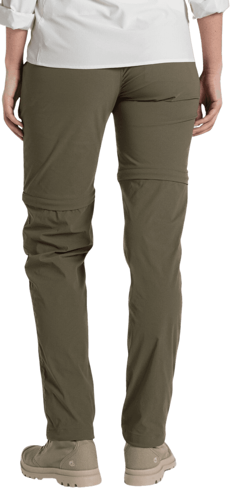 NosiLife Pro Convertible Trouser III naisten katkolahjehousut, Wild Olive, view: 1