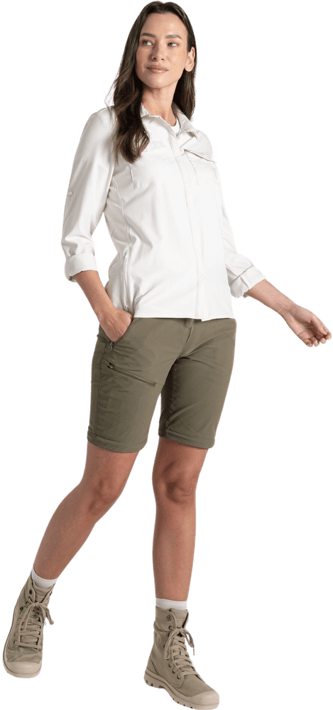 NosiLife Pro Convertible Trouser III naisten katkolahjehousut, Wild Olive, view: 4