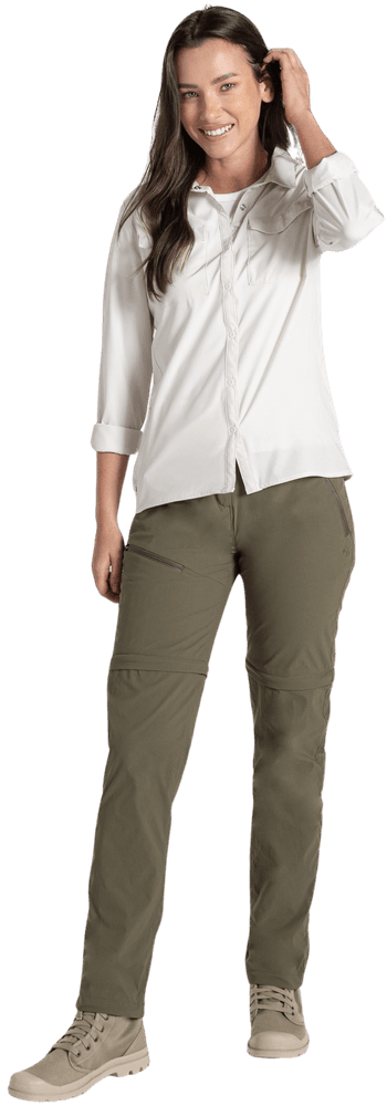 NosiLife Pro Convertible Trouser III naisten katkolahjehousut, Wild Olive, view: 3