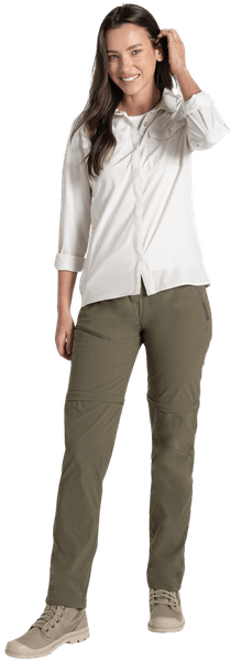 NosiLife Pro Convertible Trouser III naisten katkolahjehousut, Wild Olive, view: 3