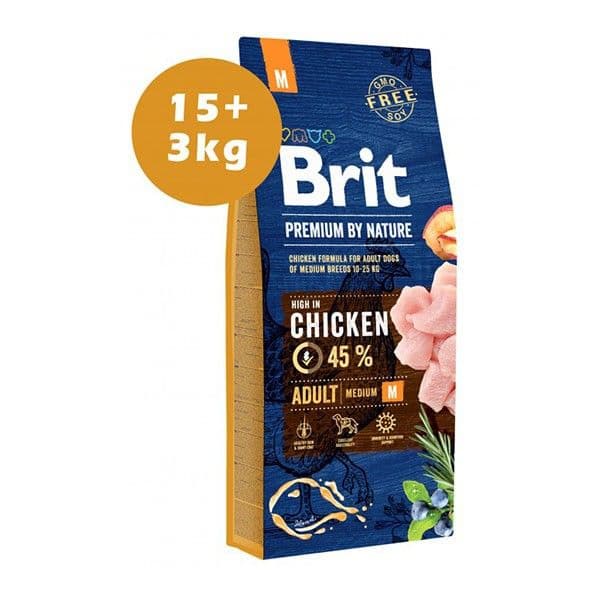 Brit Premium by Nature Adult M 15+3 kg, view: 0
