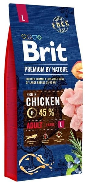 Brit Premium by Nature Adult L 15 kg, view: 0