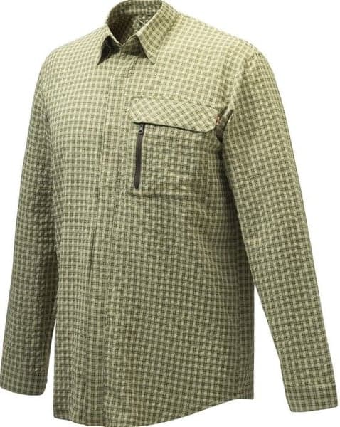 Ligthweight Shirt paita, Light Green Check, view: 0