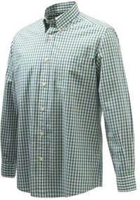 Wood Button Down Shirt Green & Purple Check - view: 0