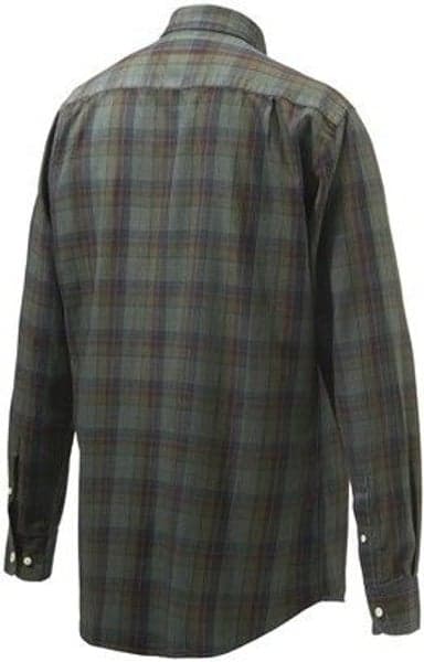 Wood Button Down Shirt kauluspaita, Green & Red Overdyed Moss, view: 1