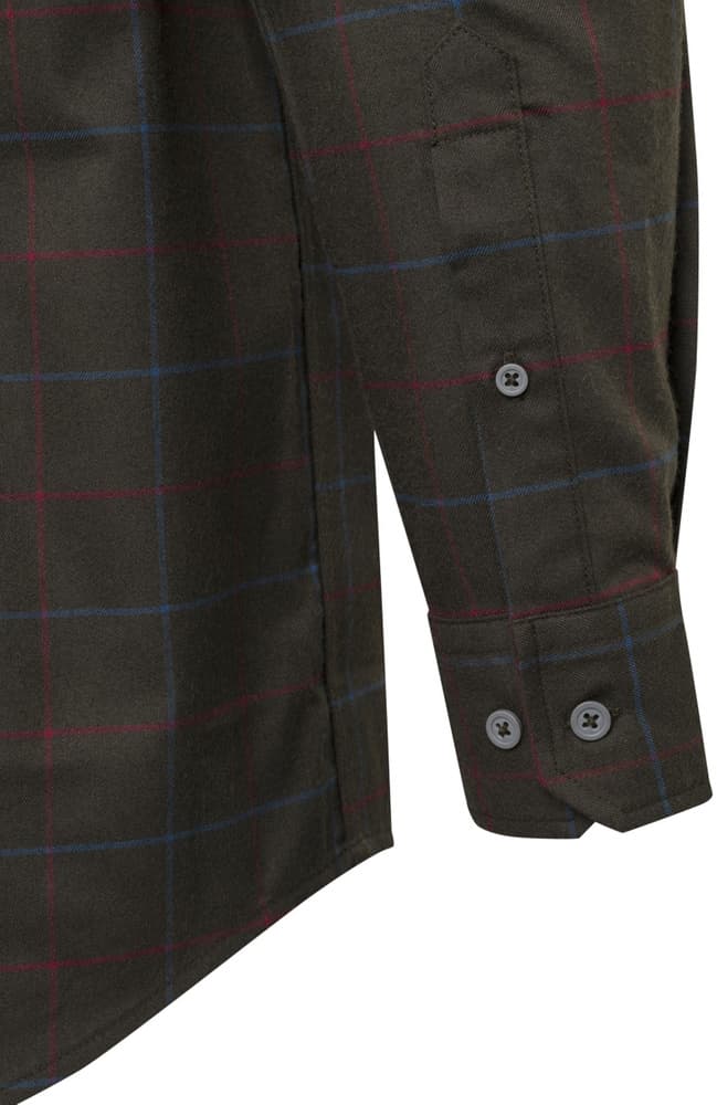 Jargo Stretch Shirt paita, Bark & Burgundy Check, view: 3