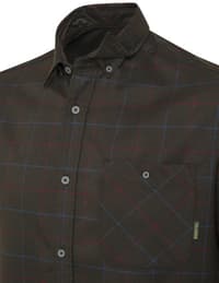 Jargo Stretch Shirt paita, Bark & Burgundy Check - view: 2