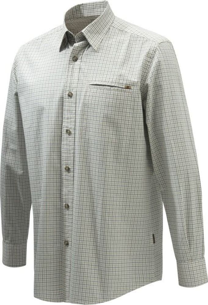 Wood Plain Collar Shirt Green & Haselnut Check, view: 0