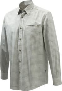 Wood Plain Collar Shirt Green & Haselnut Check - view: 0