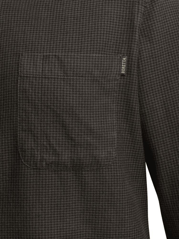 Wood Pied de Poule Shirt paita, Green Moss, view: 2