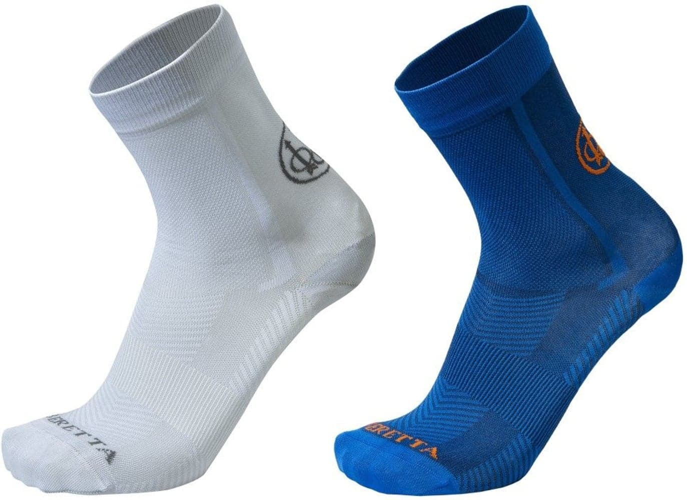 lyhyet ampumasukat, 2 pr, valkoinen/sininen, view: 0