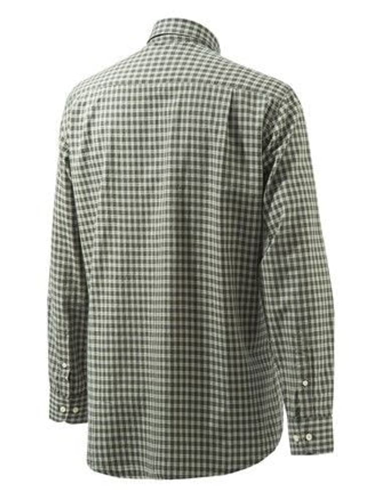 M's Wood Button Down Shirt Beige & Rifle Green Check, view: 1