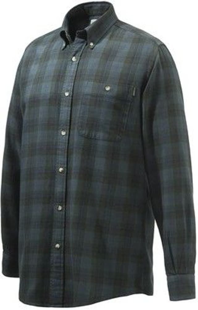 Wood Flannel Button Down Shirt kauluspaita, Beige & Green Overdyed Bark, view: 0
