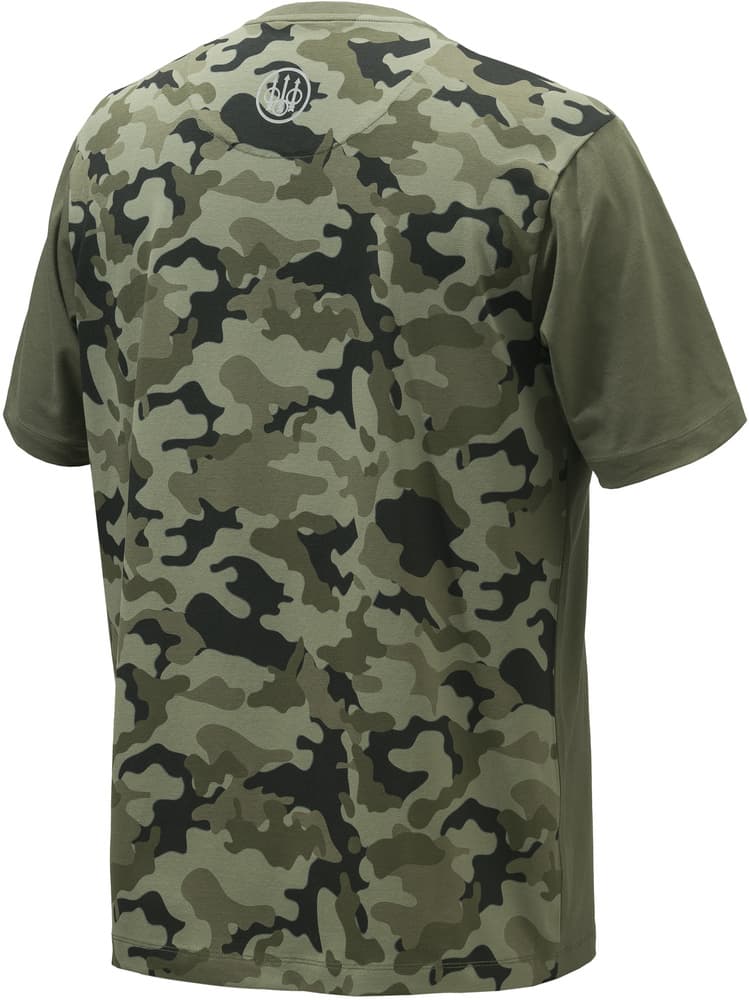 Camo T-shirt puuvillainen t-paita, vihreä, view: 1