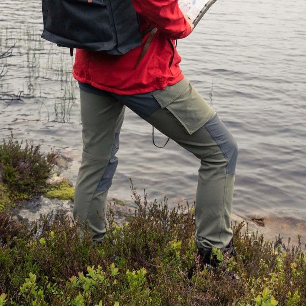 Bergans Naisten Nordmarka Hybrid Pants Green Mud / Solid Dark Grey, view: 2