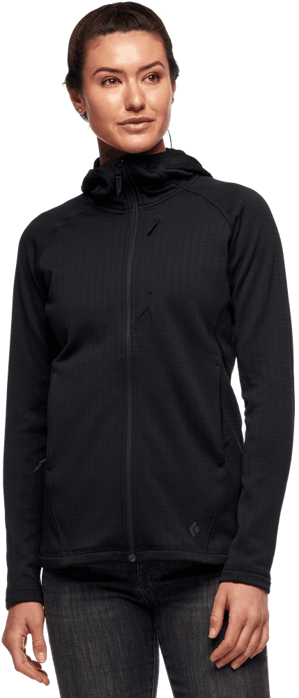 Factor Hoody naisten fleecetakki, musta, view: 1