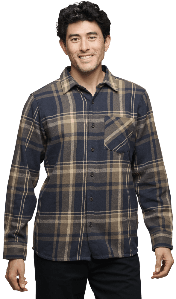 Project Flannel paita, Charcoal/Walnut Plaid, view: 1