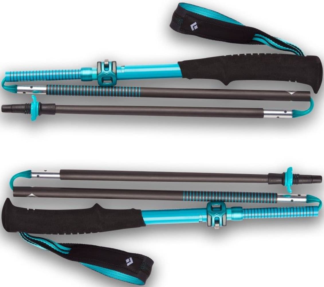 Distance Carbon FLZ Poles naisten vaellussauvat, turkoosi/musta, view: 2