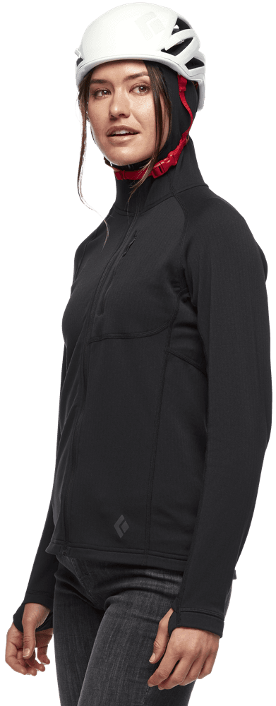 Coefficient Hoody naisten välikerros, Black, view: 3