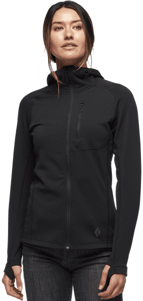 Coefficient Hoody naisten välikerros, Black, view: 1