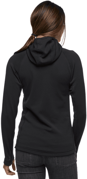 Coefficient Hoody naisten välikerros, Black, view: 2