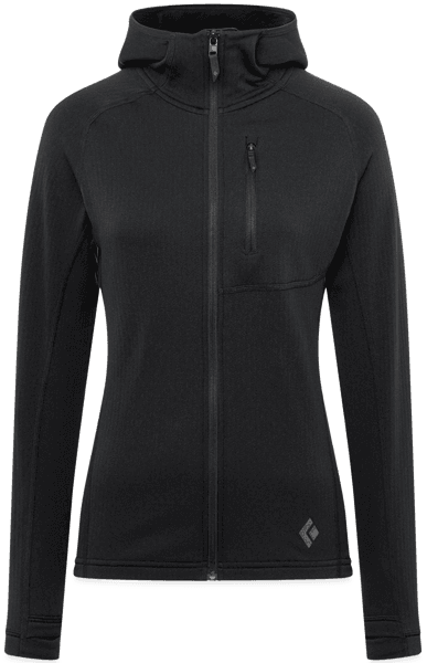 Coefficient Hoody naisten välikerros, Black, view: 0