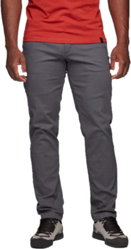 Stretch Font Pants housut, tummanharmaa, view: 1