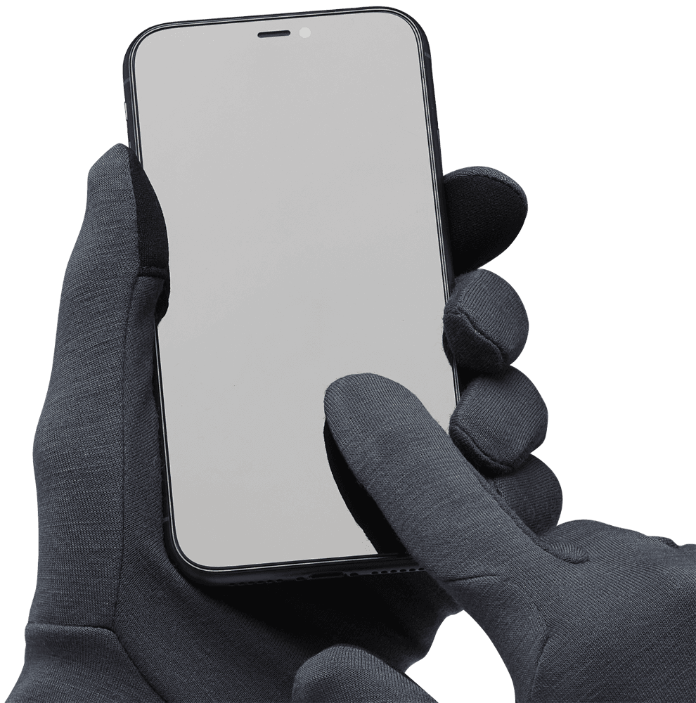 Midweight Wool Liners aluskäsineet, tummanharmaa, view: 1