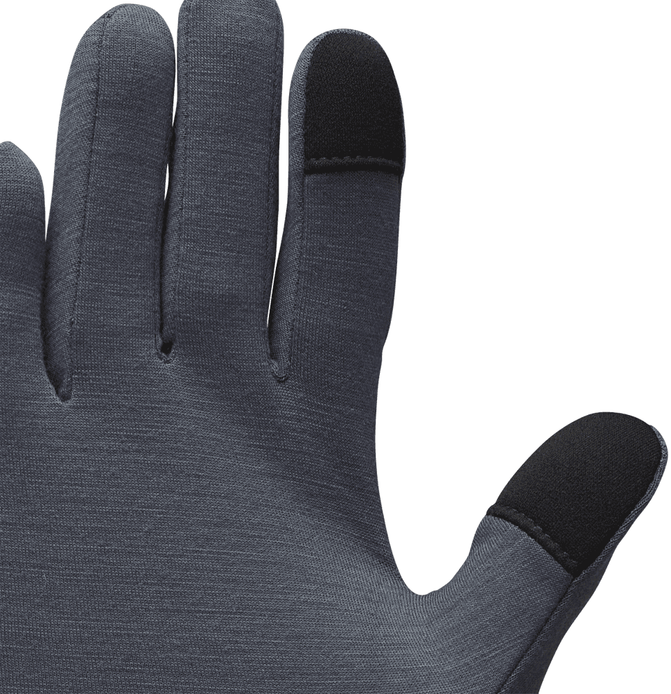 Midweight Wool Liners aluskäsineet, tummanharmaa, view: 2