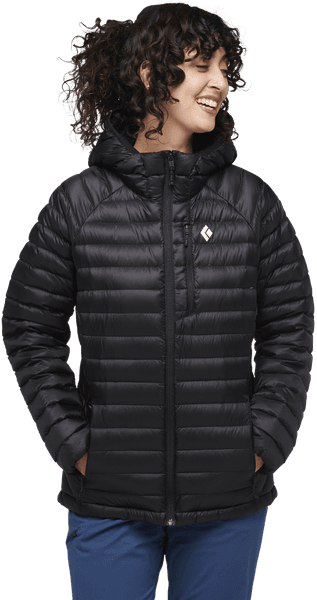 Approach Down Hoody naisten untuvatakki, Black, view: 1