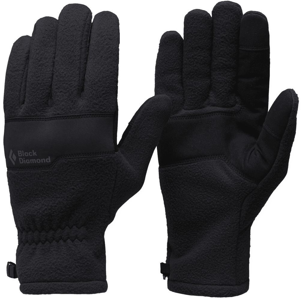 Everyday Fleece Gloves hanskat, Black, view: 0