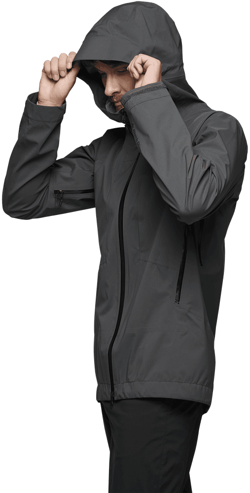 Highline Stretch Shell takki, Anthracite, view: 2