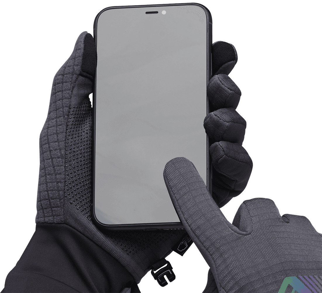 Gridtech Storm Hood Gloves hanskat/kintaat, Carbon/Glacier, view: 8